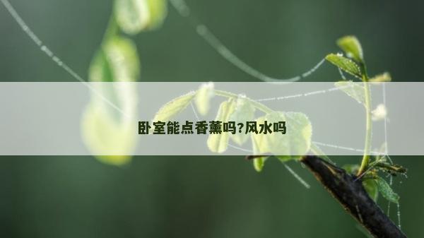 臥室能點香薰嗎?風水嗎