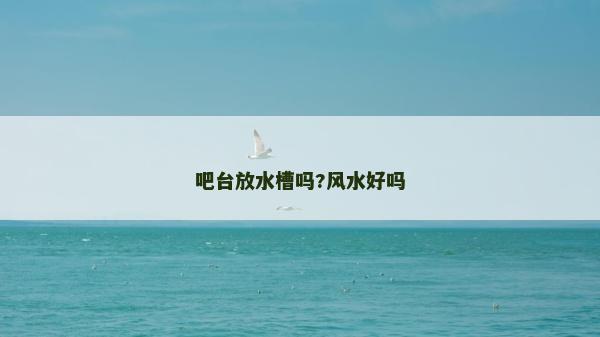 吧臺(tái)放水槽嗎?風(fēng)水好嗎
