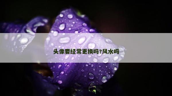 頭像要經(jīng)常更換嗎?風水嗎