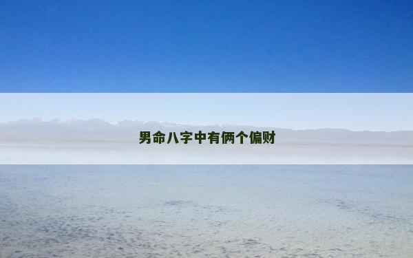 男命八字中有倆個偏財