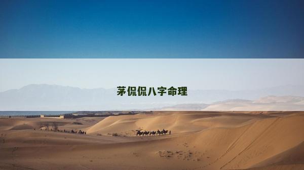 茅侃侃八字命理 茅侃侃八字命理