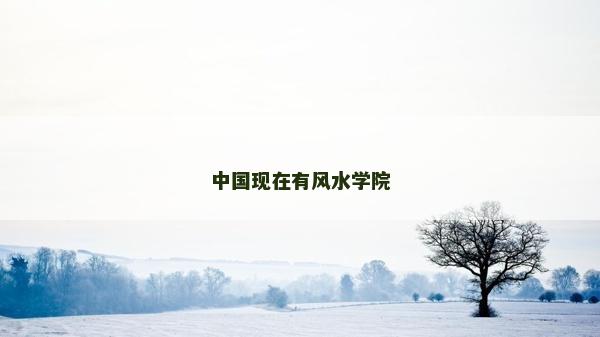 中國現在有風水學院