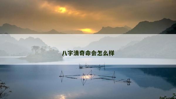 八字清奇命會怎么樣