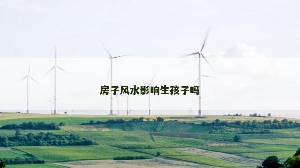 房子風水影響生孩子嗎