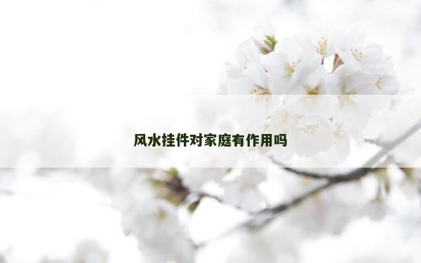 風水掛件對家庭有作用嗎