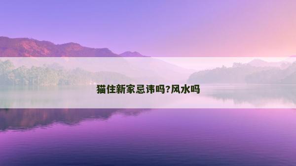 貓住新家忌諱嗎?風(fēng)水嗎