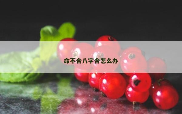 命不合八字合怎么辦