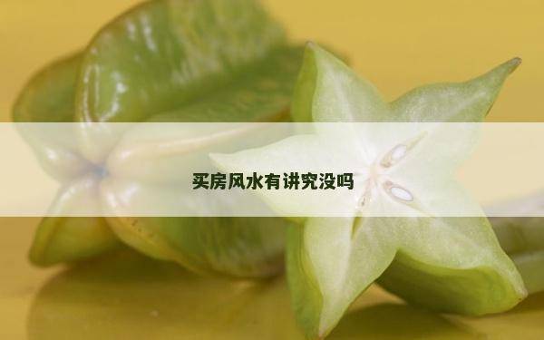 買房風水有講究沒嗎