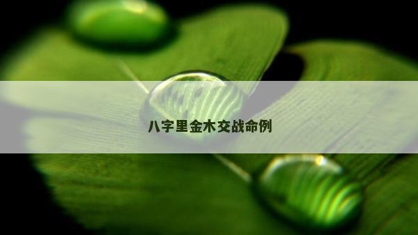 八字里金木交戰(zhàn)命例