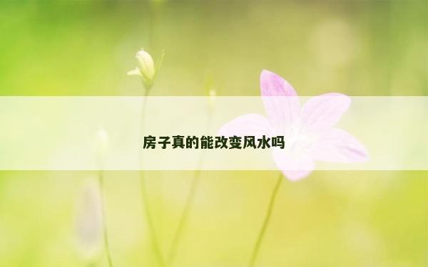 房子真的能改變風水嗎