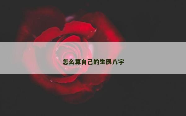 怎么算自己的生辰八字 怎么算自己的生辰八字