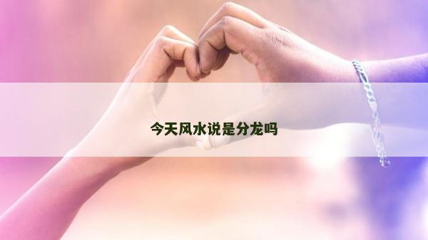 今天風(fēng)水說是分龍嗎