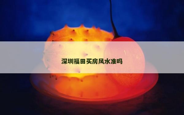 深圳福田買房風水準嗎