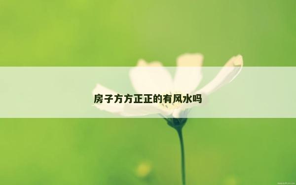 房子方方正正的有風水嗎