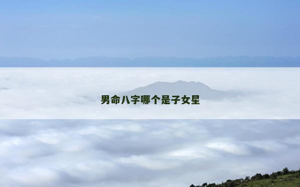 男命八字哪個是子女星 男命八字哪個是子女星