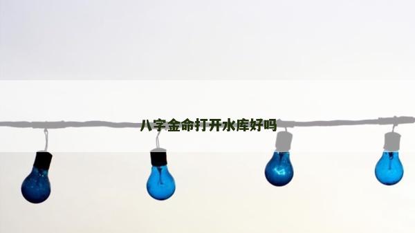 八字金命打開水庫好嗎