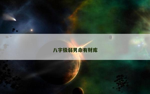 八字極弱男命有財庫