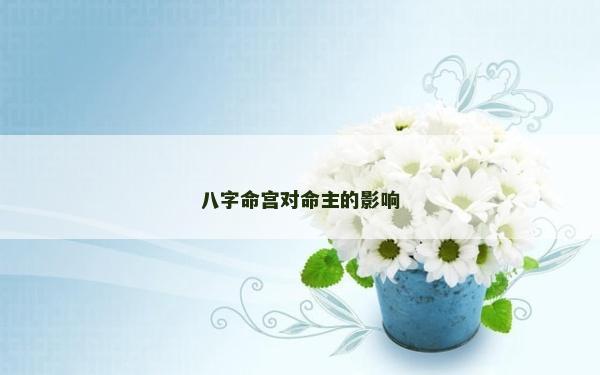 八字命宮對命主的影響 八字命宮對命主的影響