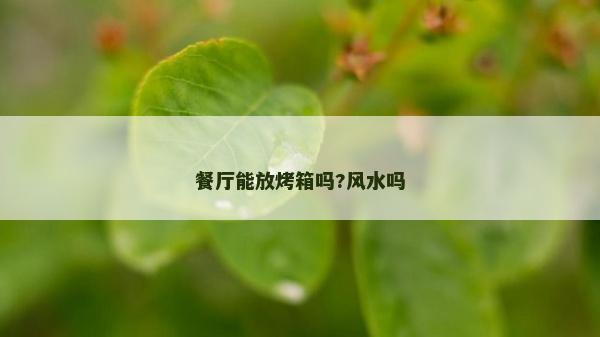 餐廳能放烤箱嗎?風水嗎