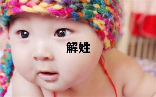 解姓有涵養的男寶寶名字