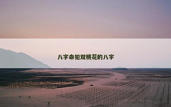 八字命犯雙桃花的八字