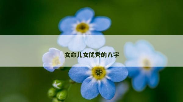 女命兒女優秀的八字