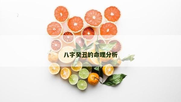 八字癸丑的命理分析