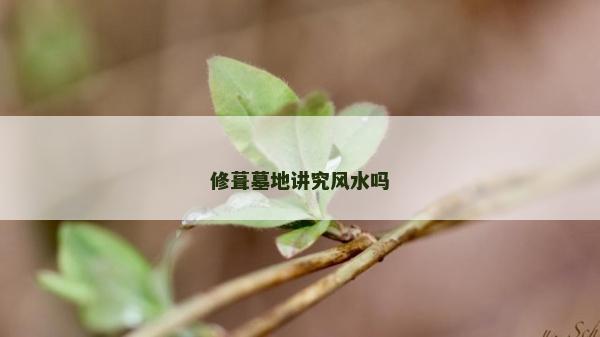 修葺墓地講究風水嗎