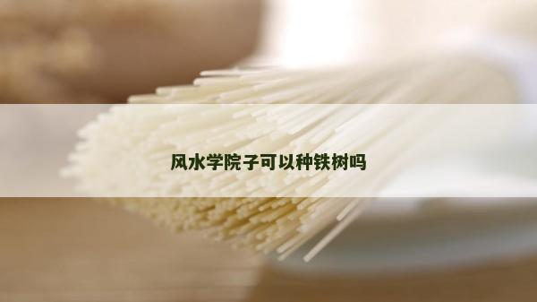 風水學院子可以種鐵樹嗎