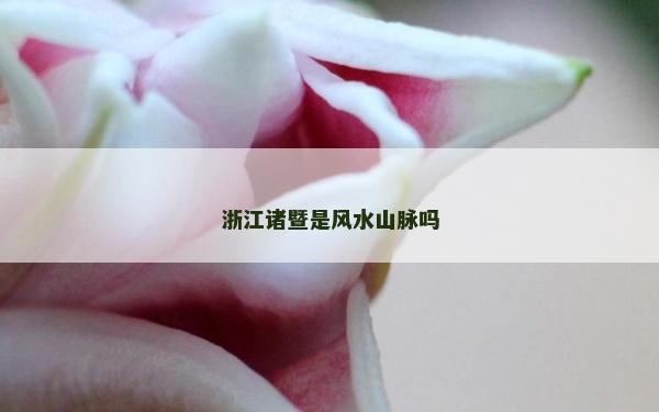 浙江諸暨是風水山脈嗎