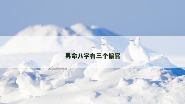男命八字有三個偏官