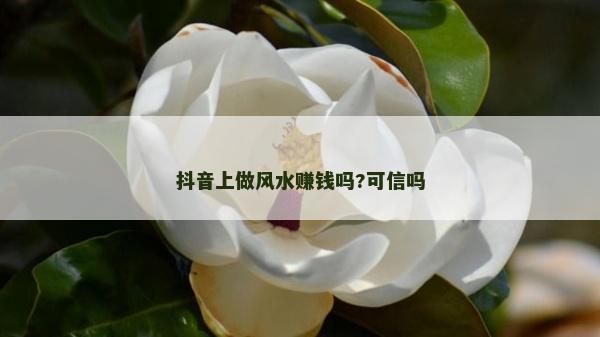 抖音上做風水賺錢嗎?可信嗎