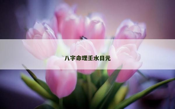 八字命理壬水日元