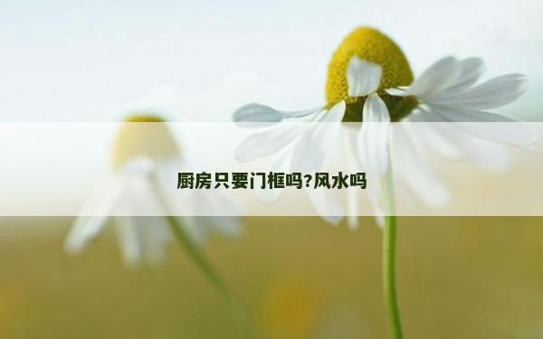 廚房只要門框嗎?風水嗎