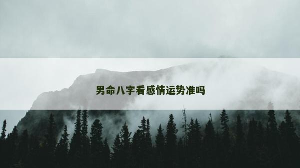 男命八字看感情運勢準嗎