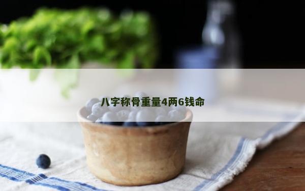 八字稱骨重量4兩6錢命