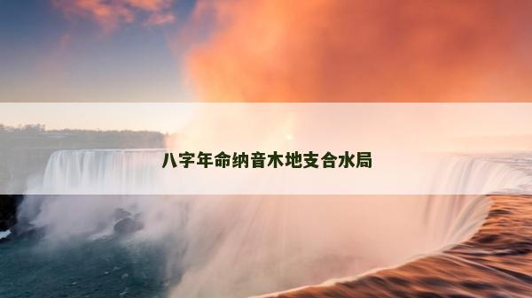 八字年命納音木地支合水局