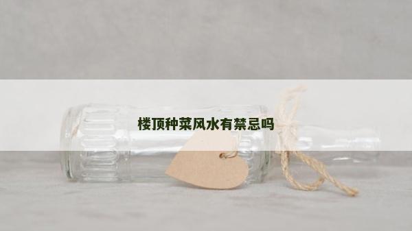 樓頂種菜風水有禁忌嗎