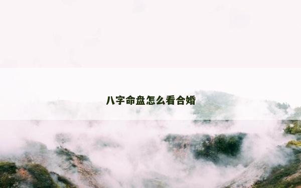 八字命盤怎么看合婚