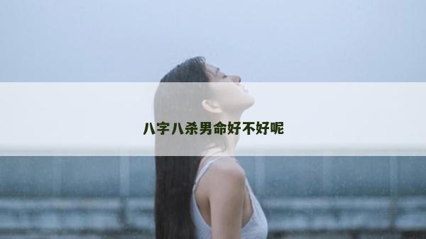 八字八殺男命好不好呢