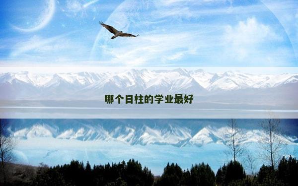 哪個日柱的學業最好