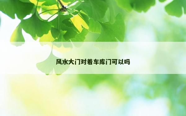 風水大門對著車庫門可以嗎