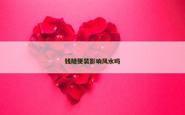 錢隨便裝影響風水嗎 錢隨便裝影響風水嗎