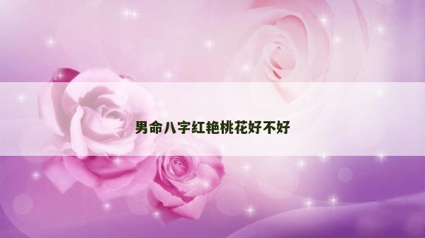 男命八字紅艷桃花好不好