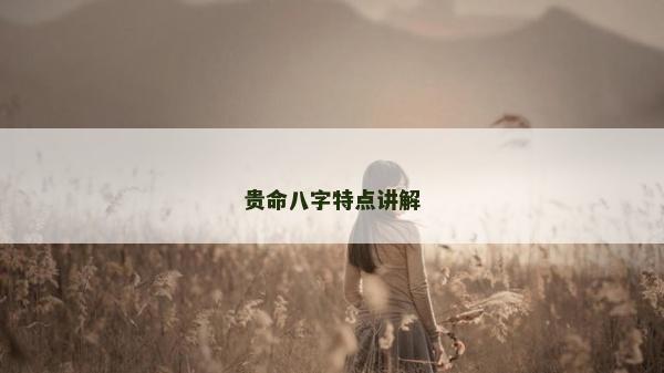 貴命八字特點講解