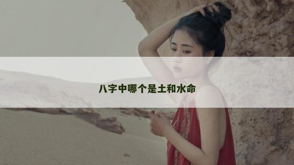 八字中哪個是土和水命