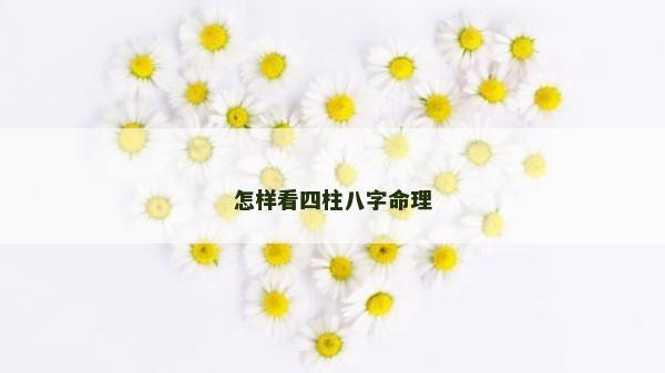 怎樣看四柱八字命理
