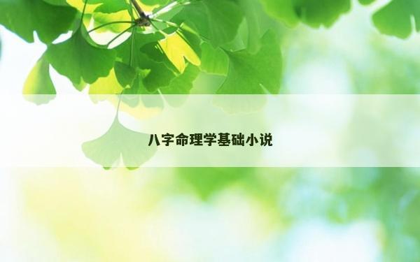 八字命理學基礎小說