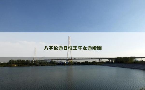 八字論命日柱壬午女命婚姻