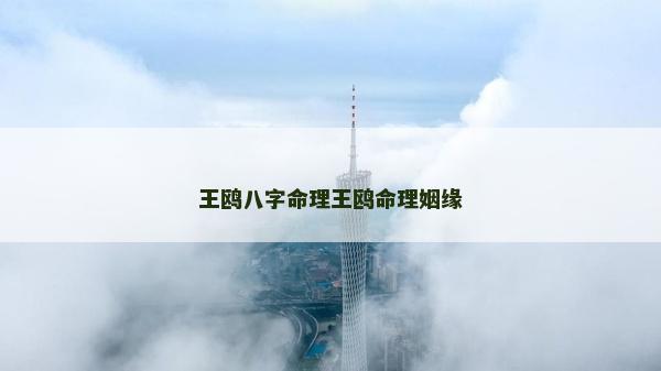 王鷗八字命理王鷗命理姻緣